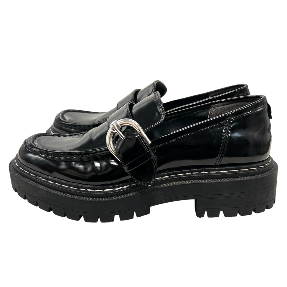 Sam Edelman Circus Everly Black Patent Platform Chunky Lug Loafers Women’s 8.5 - Picture 7 of 14